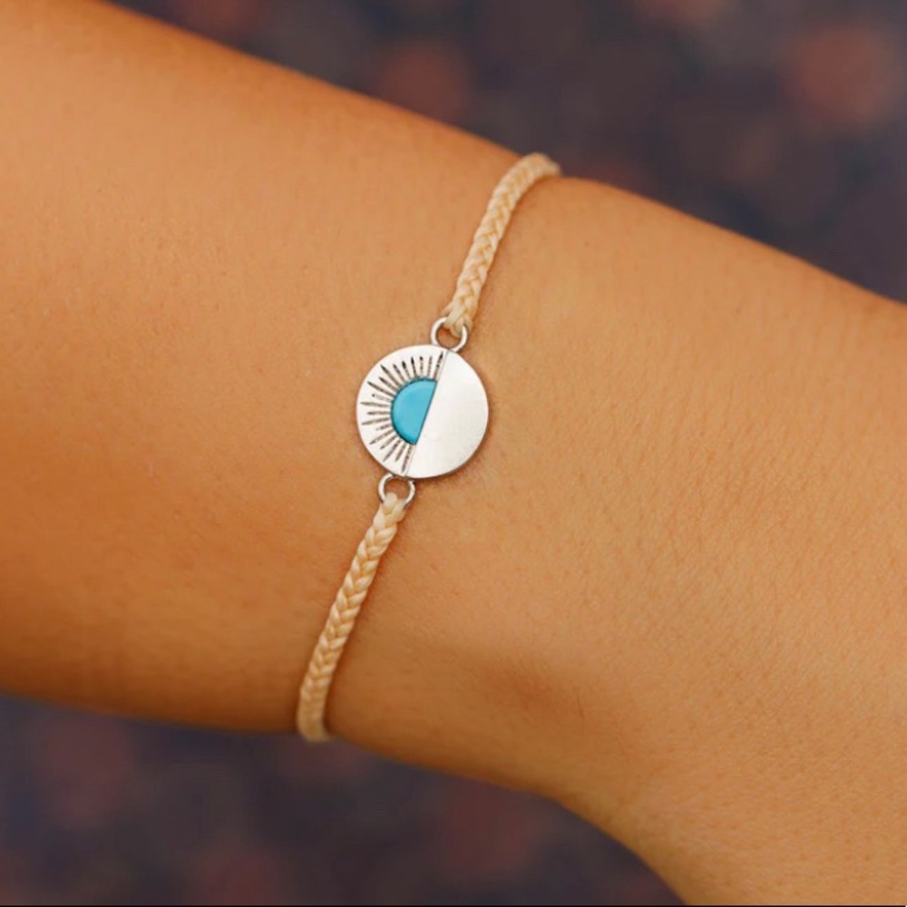 UNISEX - NEW - VIDA PURA GEMSTONE SUNSET CHARM BRACELET.. Comes with a free gift - Picture 3 of 14